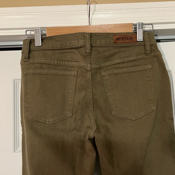 Meritage Mayfly Skinny Jeans Army Green Size 27 - Picture 5 of 10